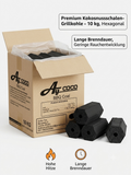 Ay Coco BBQ Kohle Briketts 10kg - Kokosnuss auch für Gastronomie und Restaurant